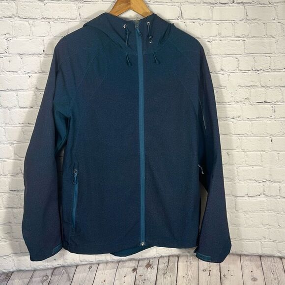 REI McCone Soft-Shell Jacket Men's Size M Medium Water Repellent Green Purple - Picture 1 of 13